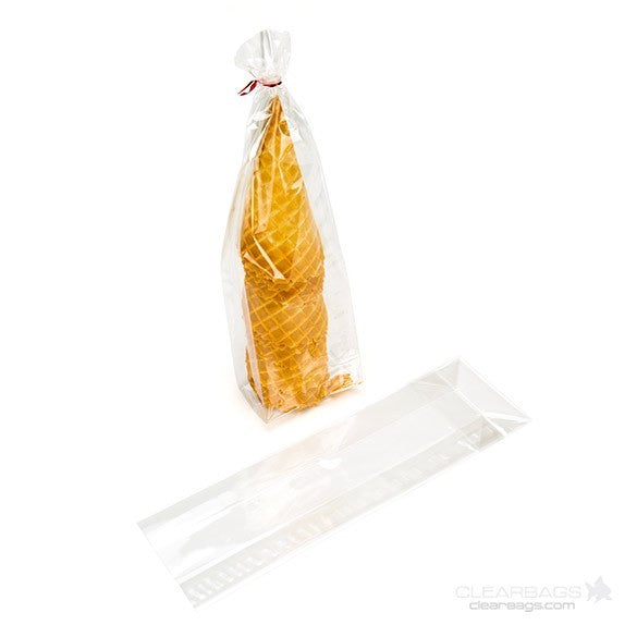 Sacchetto SOS trasparente con fondo piatto 8.9x5.7x30.5cm (100 pezzi) [FGCC16]