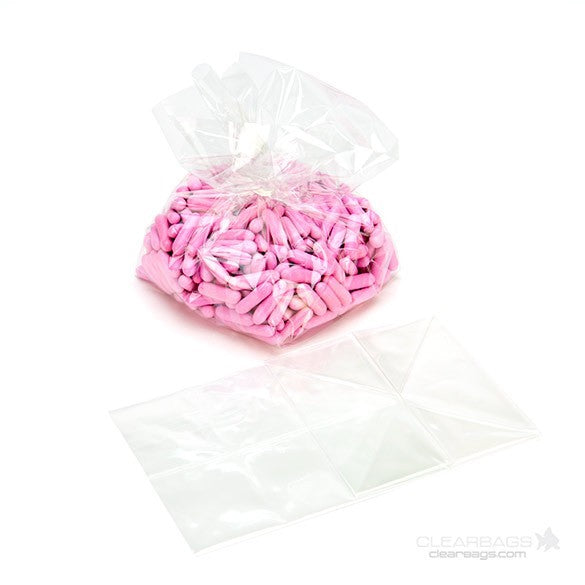 Sacchetto SOS trasparente con fondo piatto 10.2x10.2x17.8cm (100 pezzi) [FGCC9]