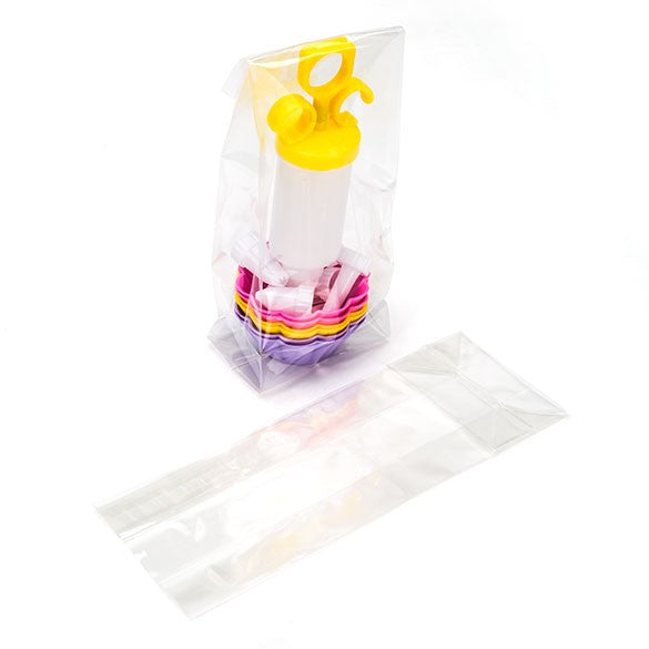 Blockbodenbeutel 8.9x5.7x24.8cm Transparent (100 Stück) [FGCC15]