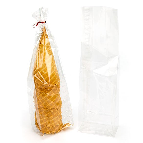 Sachet SOS à fond plat transparence cristalline 8.9x5.7x30.5cm (100 pièces) [FGCC16]