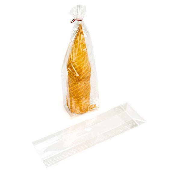 Sacchetto SOS trasparente con fondo piatto 8.9x5.7x30.5cm (100 pezzi) [FGCC16]