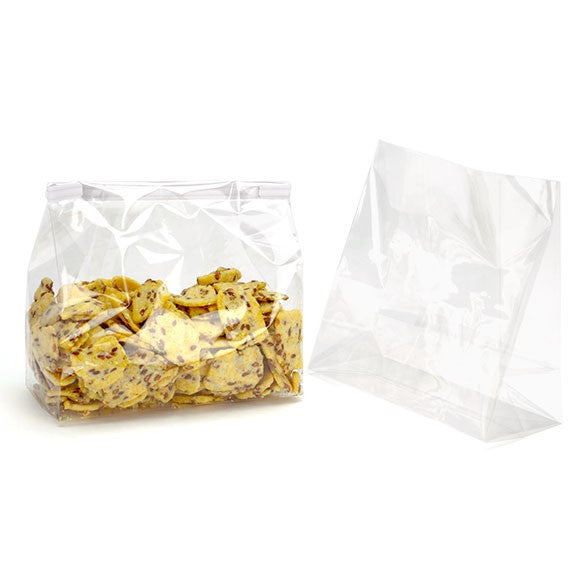Blockbodenbeutel 12.7x5.7x12.7cm Transparent (100 Stück) [FGCC18]