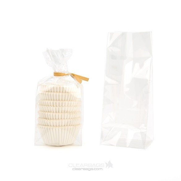Blockbodenbeutel 5.1x3.8x12.7cm Transparent (100 Stück) [FGCC3]