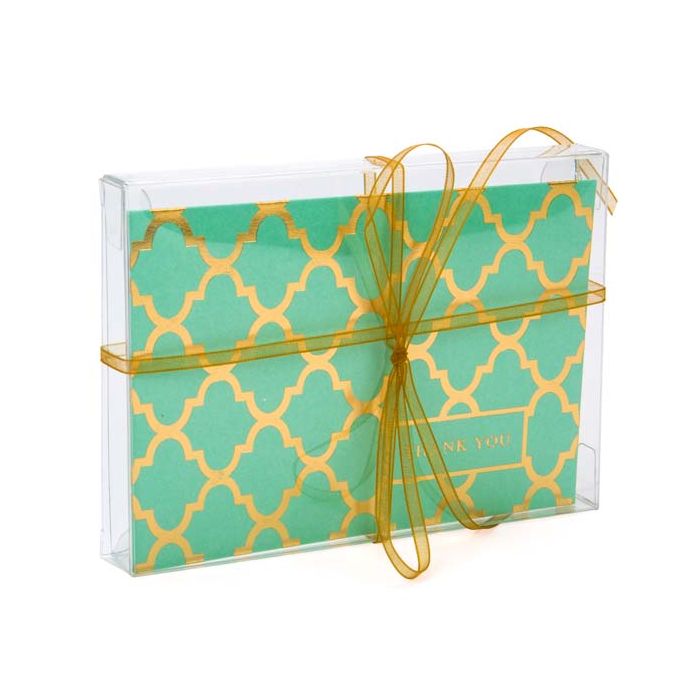 Boites cadeau plastique à transparence cristalline 9.5x1.6x13.2cm (25 pièces) [FPB118]