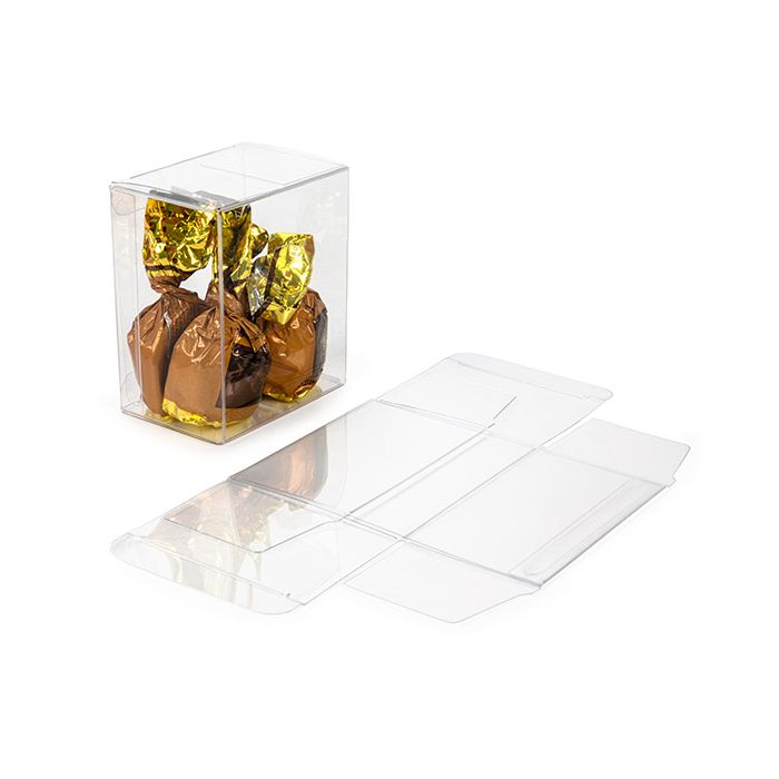 Boite Cadeau Plastique 6,8x4,9x8,3cm Transparence Cristalline (25 pièces) [FPB261]