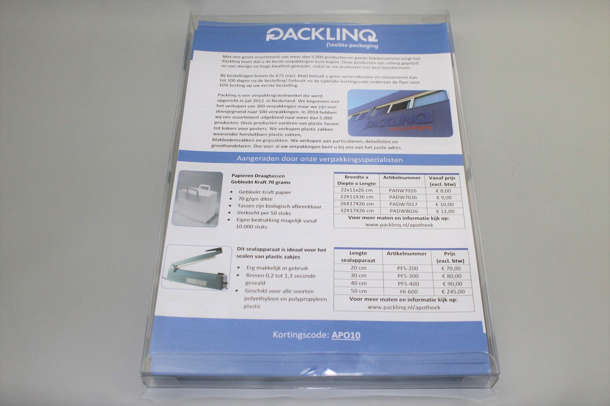 Scatole trasparenti 21.3x2.5x31cm (25 pezzi) [FPBA4]