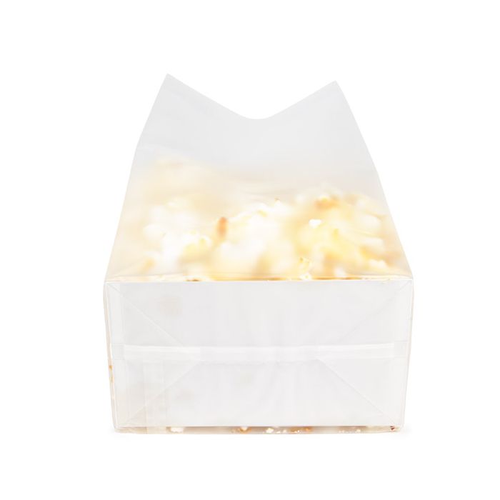 Sacchetto SOS trasparente con fondo piatto in carta Smerigliato 12.7x7.6x30.5 cm (100 pz) [FFGPB1]