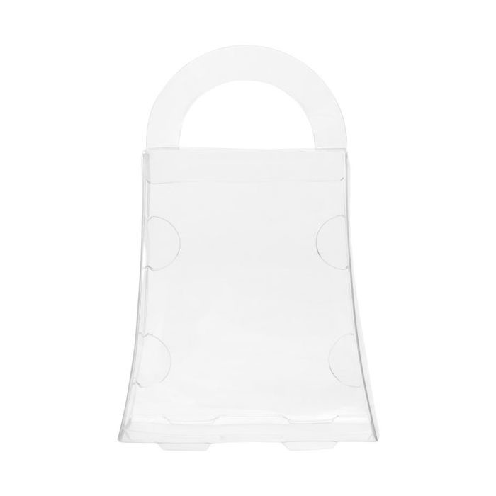 Scatola regalo in plastica stile borsa 8.9x3.8x10.2cm adatta al contatto alimentare (25 pezzi) [FS210]