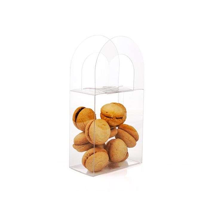 Scatola trasparente con manico 10.2x5.7x11.7cm (25 pezzi) [FS211]