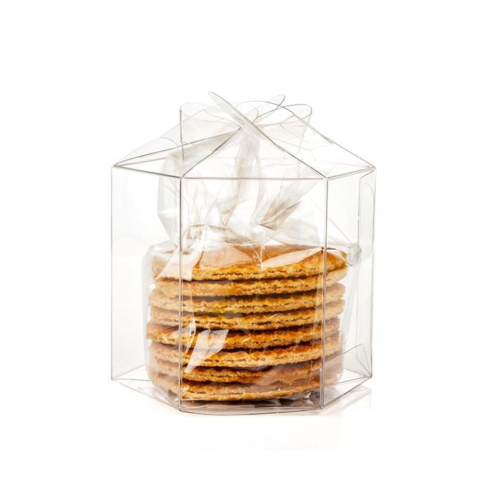 Scatola trasparente a forma esagonale "Twist Top" 9.5x9.5x8.9cm (25 pezzi) [FS238]