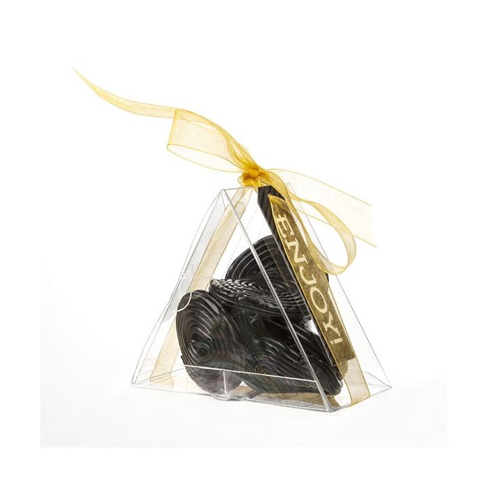 Boite triangulaire à transparence cristalline 10.2 x 5.1 x 8.9cm (25 Pièces) [FS239]