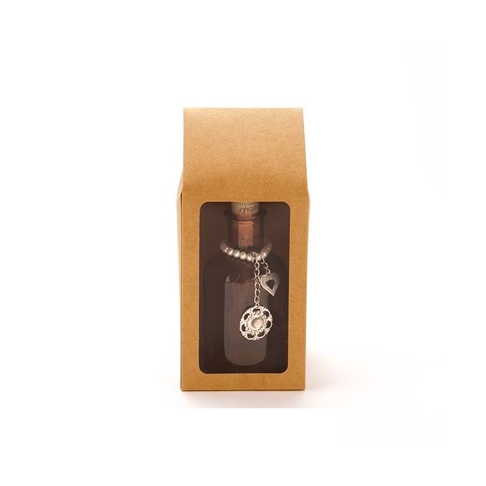 Boite pâtissière kraft avec fenêtre 8,9x8,9x21,6cm (25 Pièces) [FS321]