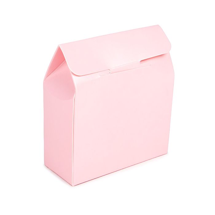 Boite Kraft Rose Avec fenêtre ronde 8,9x3,8x10,2 cm (25 pièces) [FS341]