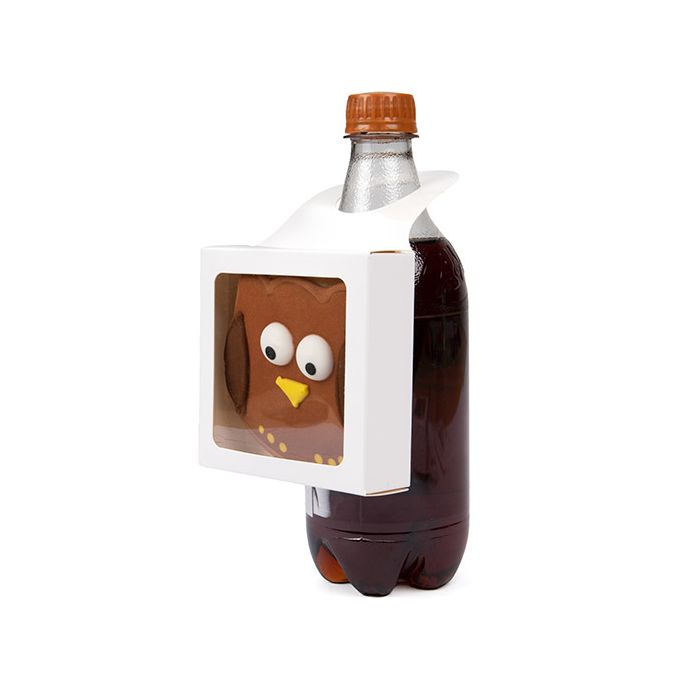 Weiße Kraft Box mit Fenster9,2x2,9x9,2 cm (25 Stück) [FS356W]