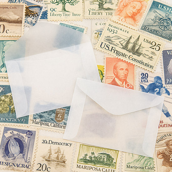 Pergaminpapier Umschläge 9x6cm (100 Stück) [G16]