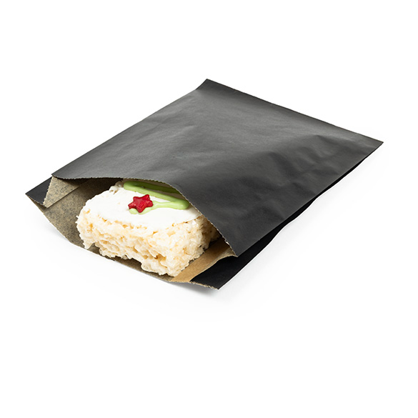 Sacchetti neri resistenti al grasso 12,1x2,9x17,1cm (100 pz) [GPB3B]