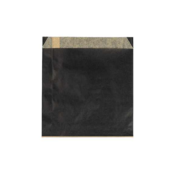 Fettabweisende Beutel Schwarz 15,2x2,9x16,5cm (100 Stück) [GPB5B]