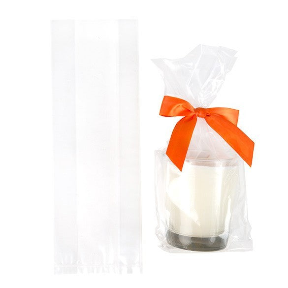Sac à soufflet transparence cristalline 10.2x5.4x30.5cm (100 pièces) [GB15]