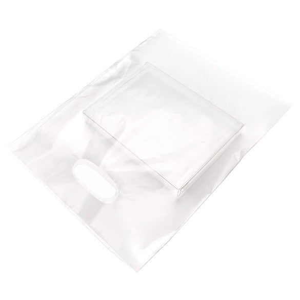 Polytragetaschen Frostweiß 30.5x38.1cm PE 60 Mikron (100 Stück) [H1215FT1]