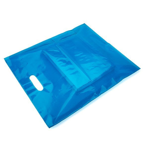 Polytragetaschen Blau 38.1x45.7cm 60 Mikron LDPE (100 Stück) [H1518BL1]