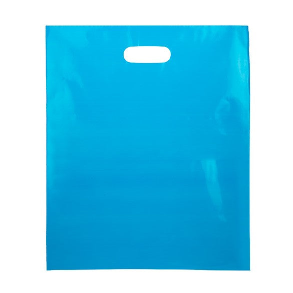 Polytragetaschen Blau 38.1x45.7cm 60 Mikron LDPE (100 Stück) [H1518BL1]