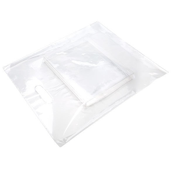 Buste shopper trasparenti 38.1x45.7cm 60 micron LDPE (100 pezzi) [H1518CL1]