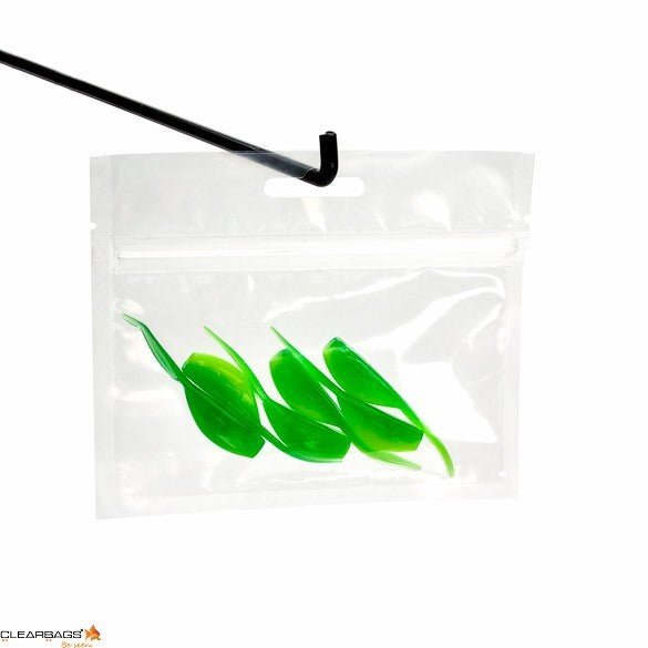 Sachet zip avec trou de suspension européen 12.7x7.6cm (100 pièces) [HZB53]