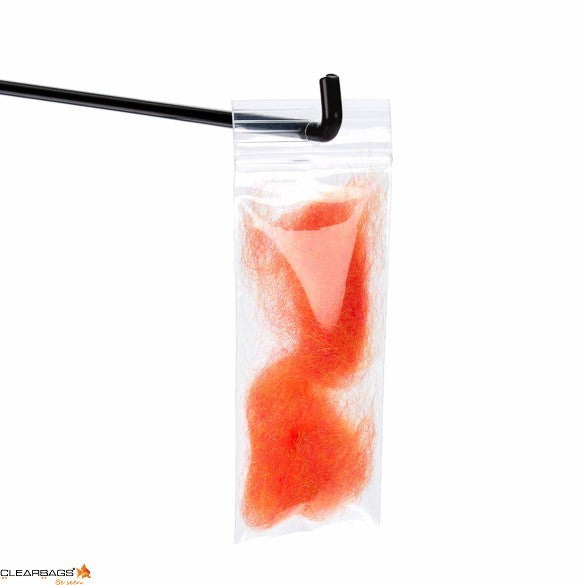 Sachet zip à transparence cristalline avec trou de suspension 4,4x10,2cm (100 pièces) [ZR13Q4]