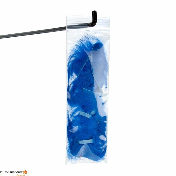 Sachet zip à transparence cristalline avec trou de suspension 5,1x15,2cm (100 pièces) [ZR26]