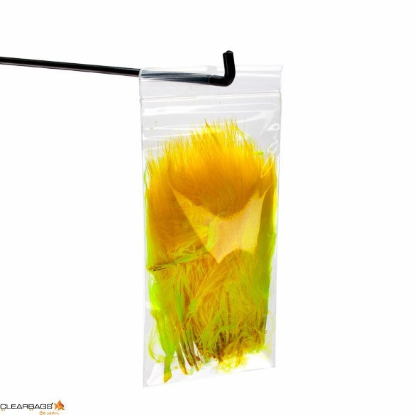 Sachet zip à transparence cristalline avec trou de suspension 7,6x15,2cm (100 pièces) [ZR36]