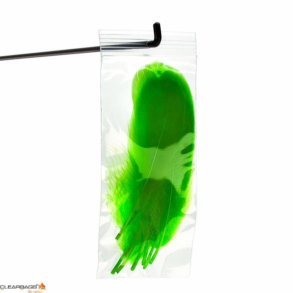 Sachet zip à transparence cristalline avec trou de suspension 7,6x17,8cm (100 pièces) [ZR37]