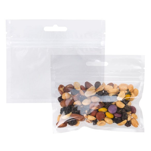 Sachet zip avec trou de suspension européen 12.7x7.6cm (100 pièces) [HZB53]