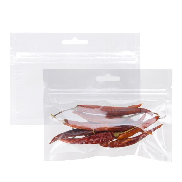 Sachet zip avec trou de suspension européen 15.2x7.6cm (100 pièces) [HZB63]