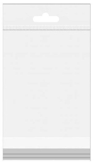 Sachet à trou de suspension refermable à transparence cristalline 11.5x16cm (100 pièces) [HB1116]