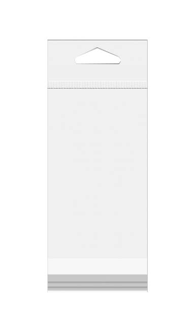 Headerbeutel Transparent 12.5x34.2cm Wiederverschließbar (100 Stück) [HB413]