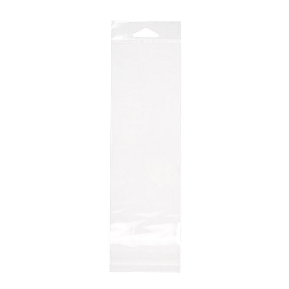 Sachet à trou de suspension refermable à transparence cristalline 8.1x22.7cm (100 pièces) [HB38]