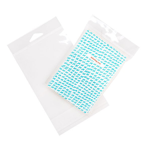 Headerbeutel Transparent 10.8x13.7cm Wiederverschließbar (100 Stück) [HB4B2]