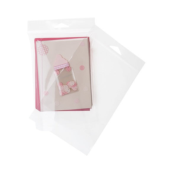 Headerbeutel Transparent 12.7x15.2cm Wiederverschließbar (100 Stück) [HB5B2]