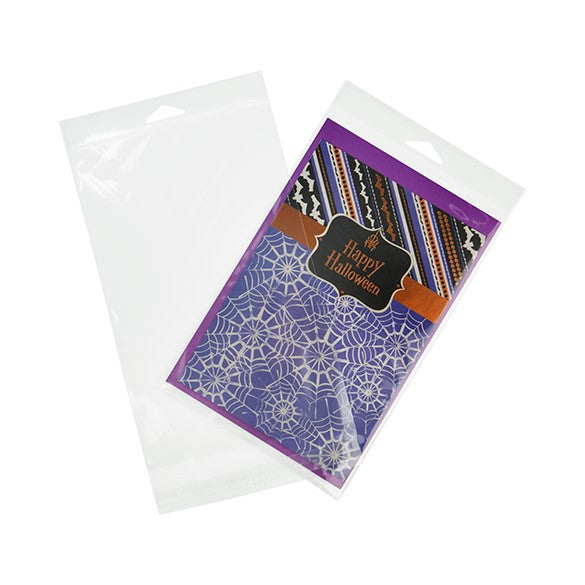 Sachet à trou de suspension refermable à transparence cristalline 15.1x23.5cm (100 pièces) [HB95]
