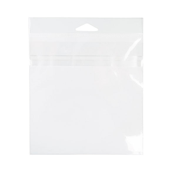 Sachet à trou de suspension refermable par le haut transparence cristalline 15.2x15.2cm (100 pièces) [HBT6X6]