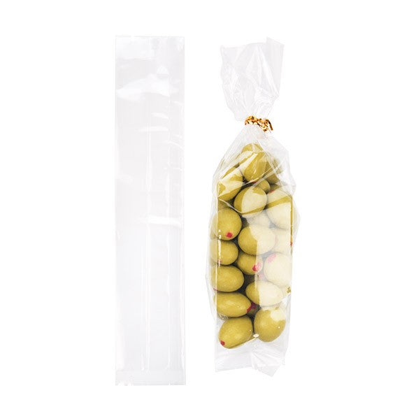 Sacchetti di plastica trasparenti 4.4x4.4x21.6cm con soffietto Heavy Duty (100 pezzi) [HDGB5]