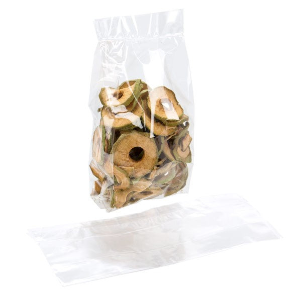 Sacchetti di plastica trasparenti 12.7x7.6x30.5cm molto resistenti con soffietto (100 pezzi) [HDGB1]