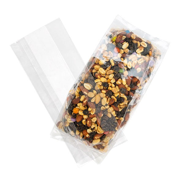 Sacchetti di plastica trasparenti 12.7x7.6x30.5cm molto resistenti con soffietto (100 pezzi) [HDGB1]