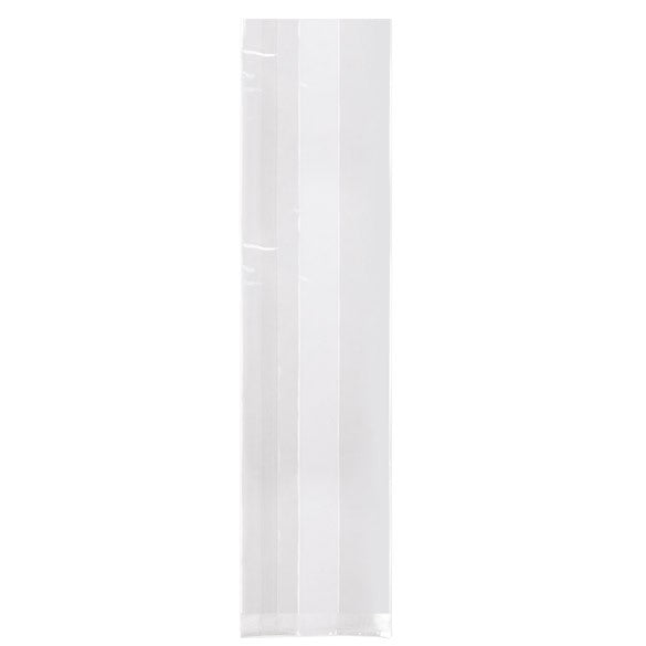 Sacchetti di plastica trasparenti 6.7x4.8x26cm con soffietto Heavy Duty (100 pezzi) [HDGB8]