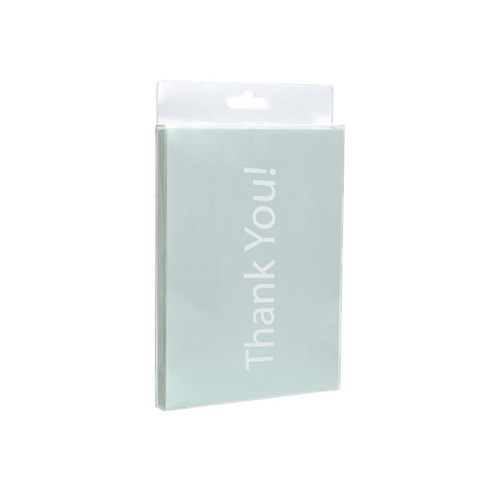 Scatole trasparenti 13.7x1.6x18.7cm con foro di sospensione (25 pezzi) [HFB1]