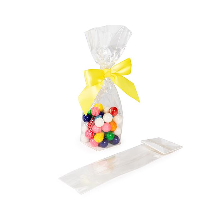 Ecologico compostabile in casa Sacchetto SOS trasparente con fondo piatto in carta 5.1x5.1x21 cm (100 pz) [FGPBE11]