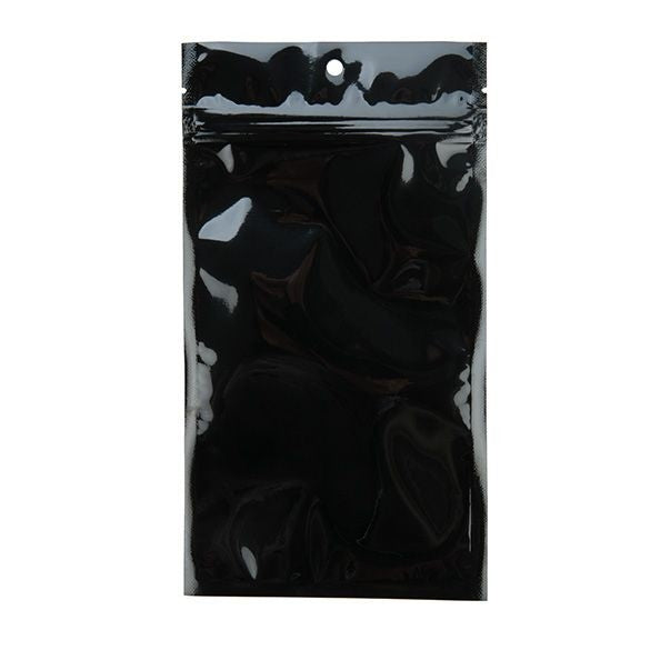 Sachet zip Transparent/Noir 10.2x16.5cm (100 pièces) [HZB5CB]