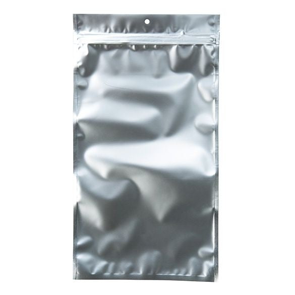 Sachet zip à trou de suspension transparent/argent 17,8x30,5 cm (100 pièces) [HZB8S]