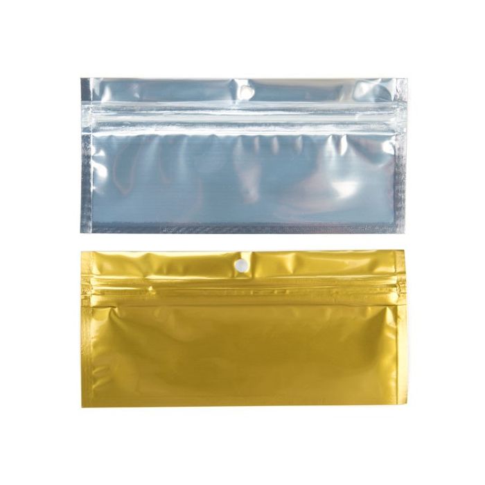 Grip Seal Bags Transparent/Gold 5x5cm