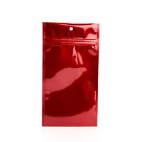 Grip Seal Bags Red 12.5x21cm Metallised